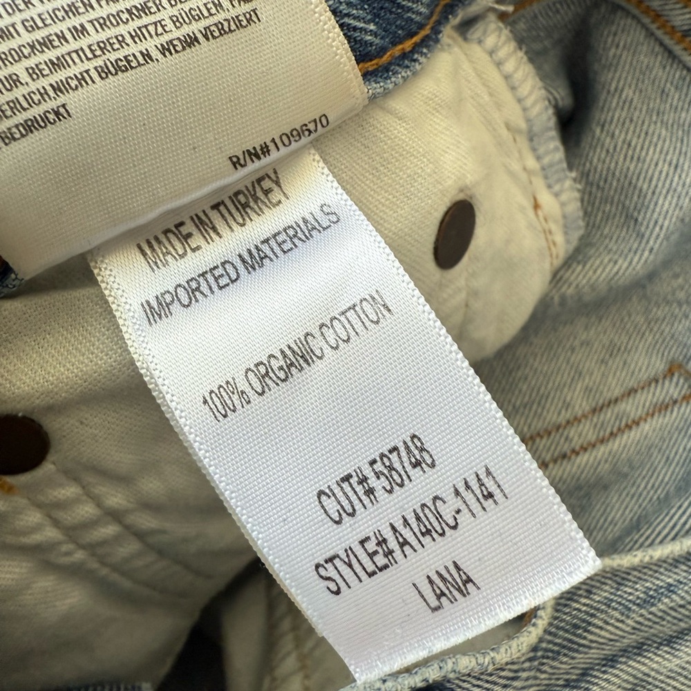 Agolde LANA Light Blue Straight Leg Jeans - Picture 3 of 9